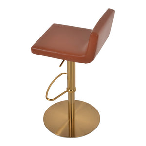 Soho Concept Dallas Piston Stool With Half Footrest – Stylish Barstool & Counterstool Options, 2-year Guarantee! Brass  Soho-concept-dining-chair-11410