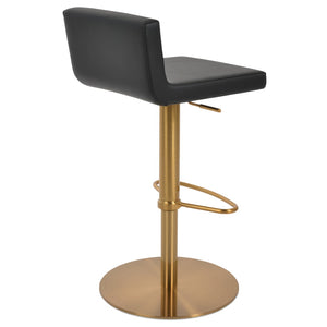 Soho Concept Dallas Piston Stool With Half Footrest – Stylish Barstool & Counterstool Options, 2-year Guarantee! Brass,Black  Soho-concept-dining-chair-11409
