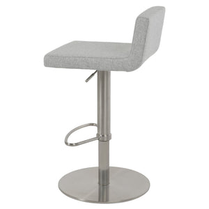 Soho Concept Dallas Piston Barstools And Counterstools - Premium Camira Wool, Adjustable Height, 10-year Warranty Silver  Soho-concept-dining-chair-07751