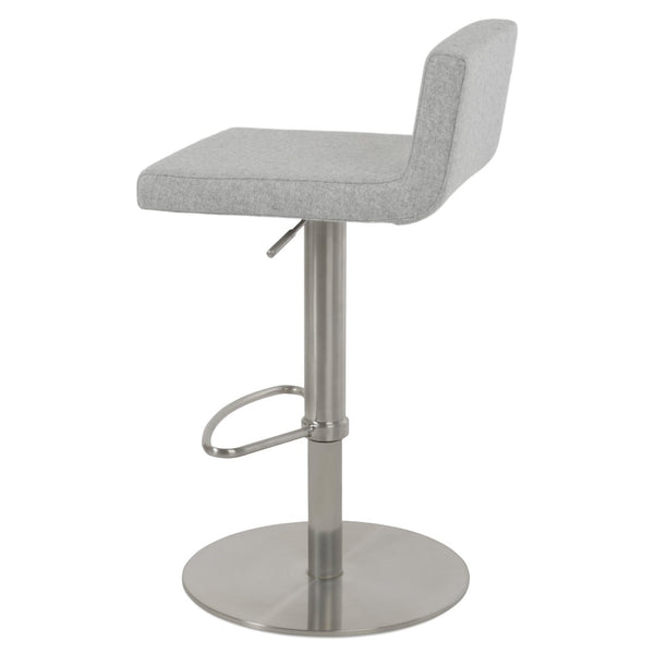 Soho Concept Dallas Piston Barstools And Counterstools - Premium Camira Wool, Adjustable Height, 10-year Warranty Silver  Soho-concept-dining-chair-07751