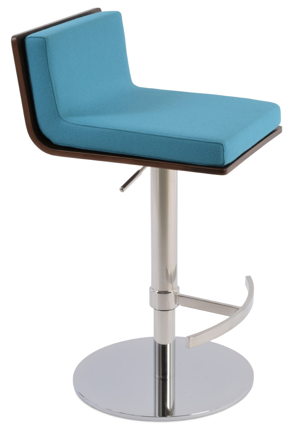Soho Concept Dallas Piston Barstools With 10-year Guarantee - Stylish Turquoise Camira Era Fabric Design Turquoise  Soho-concept-dining-chair-11433