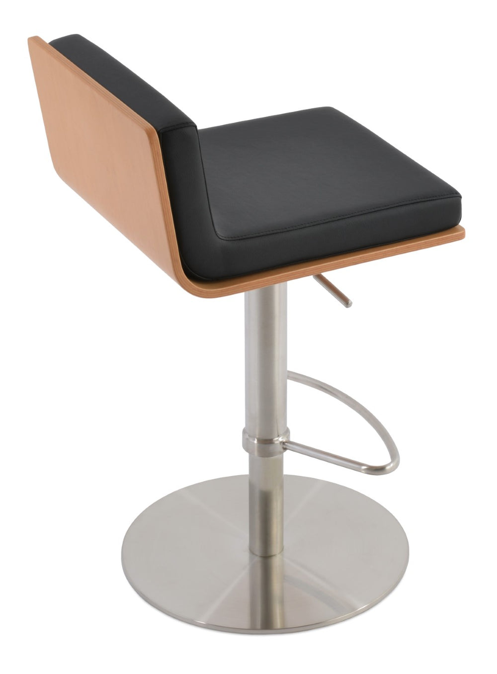 Soho Concept Dallas Piston Stool - Adjustable Height Barstool With Leatherette Seat & 2-year Guarantee, Grey Natural,Black  Soho-concept-dining-chair-11453