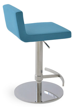 Soho Concept Dallas Piston Barstools With 10-year Guarantee - Stylish Turquoise Camira Era Fabric Design Turquoise  Soho-concept-dining-chair-11433