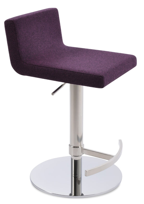 Soho Concept Dallas Piston Barstools & Counterstools - Adjustable Height, Deep Maroon Wool Fabric, 10-year Warranty   Soho-concept-dining-chair-11430