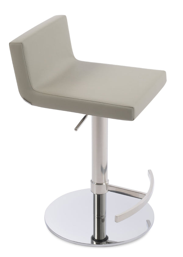 Soho Concept Dallas Piston Barstools & Counterstools - Stylish Leatherette, Adjustable Height & 2-year Warranty! Light Grey  Soho-concept-dining-chair-11432