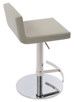Soho Concept Dallas Piston Barstools & Counterstools - Stylish Leatherette, Adjustable Height & 2-year Warranty! Light Grey  Soho-concept-dining-chair-07755