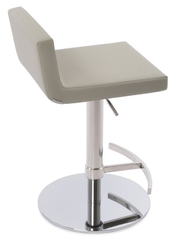 Soho Concept Dallas Piston Barstools & Counterstools - Stylish Leatherette, Adjustable Height & 2-year Warranty! Light Grey  Soho-concept-dining-chair-07755