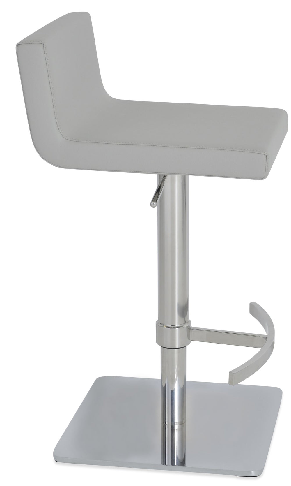 Soho Concept Dallas Piston Barstools & Counterstools - Stylish Leatherette, Adjustable Height & 2-year Warranty! Chrome,Light Grey  Soho-concept-dining-chair-11438