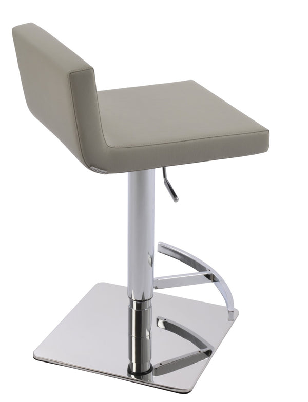 Soho Concept Dallas Piston Stool - Adjustable Height Barstool With Leatherette Seat & 2-year Guarantee, Grey Light Grey  Soho-concept-dining-chair-11429