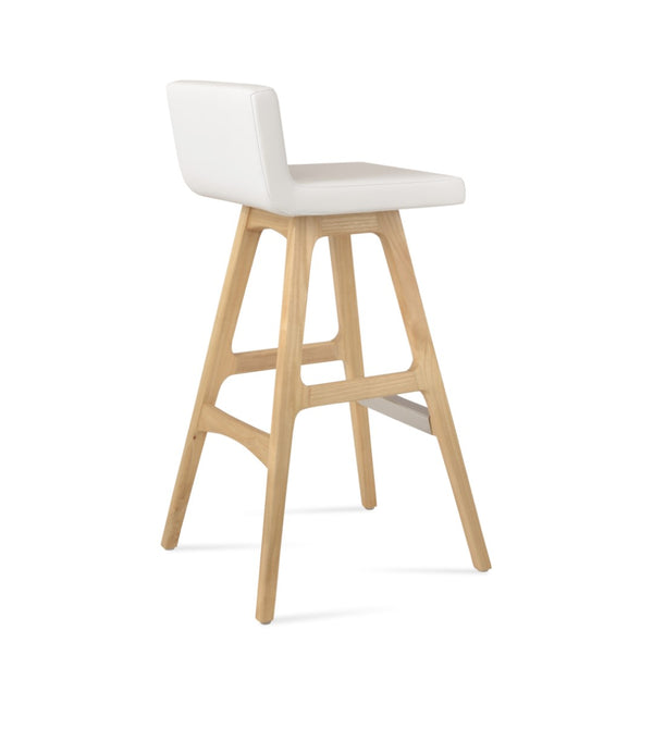 Soho Concept Dallas Premium Wood Barstools & Counterstools - Stylish Leatherette, 2-year Warranty, 300 Lbs Capacity White  Soho-concept-dining-chair-11456