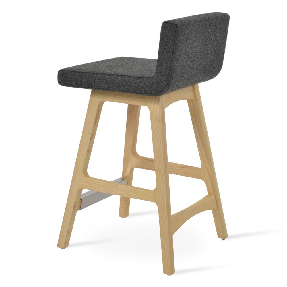 Soho Concept Dallas Pr-wood Barstools & Counterstools - Premium Wool Fabric, 10-year Guarantee, Stylish Options! Natural,Ash,Dark Grey  Soho-concept-dining-chair-11455