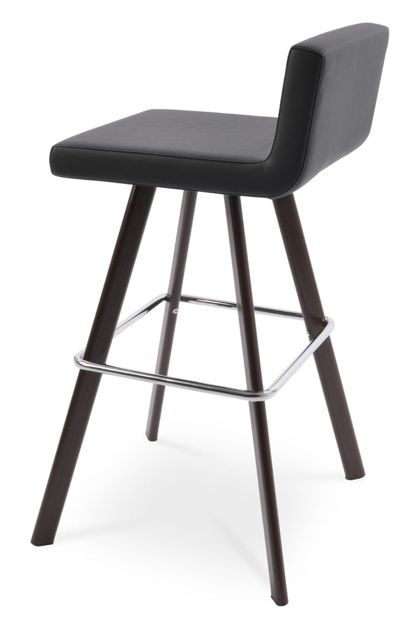 Soho Concept Dallas Wood Barstools & Counterstools - Stylish Leatherette Seating With 2-year Guarantee & Comfort Walnut,Black  Soho-concept-dining-chair-11463