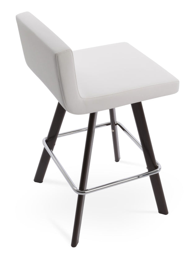 Soho Concept Dallas Wood Barstools & Counterstools - Stylish Leatherette Seating With 2-year Guarantee & Comfort Walnut,White  Soho-concept-dining-chair-11466