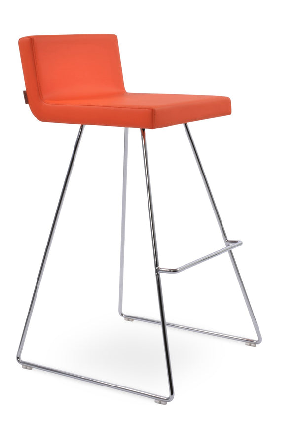 Soho Concept Dallas Wire Barstools & Counterstools - Stylish Leatherette Seating With 2-year Guarantee & High Weight Capacity Chrome,Orange  Soho-concept-dining-chair-11471
