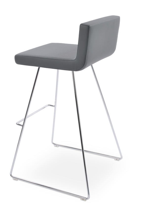 Soho Concept Dallas Wire Barstools & Counterstools - Stylish Leatherette Seating With 2-year Guarantee & High Weight Capacity Chrome,Grey  Soho-concept-dining-chair-11469