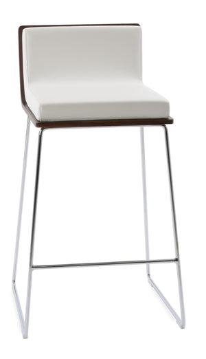 Soho Concept Dallas Wire Barstools & Counterstools - Stylish Leatherette Seating With 2-year Guarantee & High Weight Capacity Walnut,White  Soho-concept-dining-chair-11480