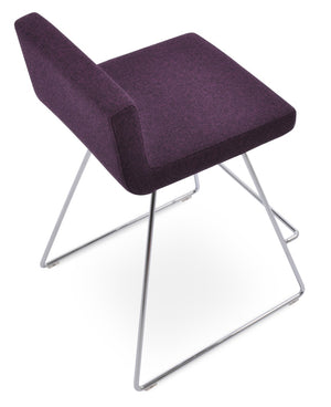 Soho Concept Dallas Wire Barstools & Counterstools - Stylish Chrome Finish, Durable Wool Fabric, 10-year Guarantee Chrome  Soho-concept-dining-chair-11474