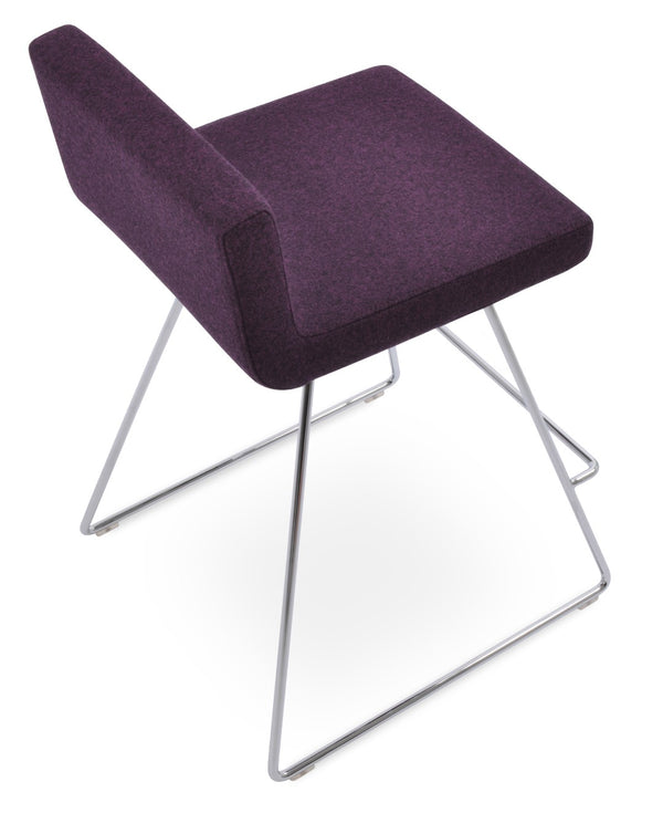 Soho Concept Dallas Wire Barstools & Counterstools - Stylish Chrome Finish, Durable Wool Fabric, 10-year Guarantee Chrome  Soho-concept-dining-chair-11474