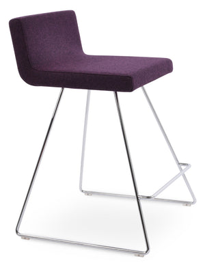 Soho Concept Dallas Wire Barstools & Counterstools - Stylish Chrome Finish, Durable Wool Fabric, 10-year Guarantee Chrome  Soho-concept-dining-chair-07757