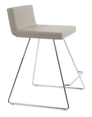 Soho Concept Dallas Wire Barstools & Counterstools - Stylish Leatherette Seating With 2-year Guarantee & High Weight Capacity Chrome,Light Grey  Soho-concept-dining-chair-11475