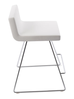 Soho Concept Dallas Wire Barstools & Counterstools - Stylish Leatherette Seating With 2-year Guarantee & High Weight Capacity Chrome,White  Soho-concept-dining-chair-11476