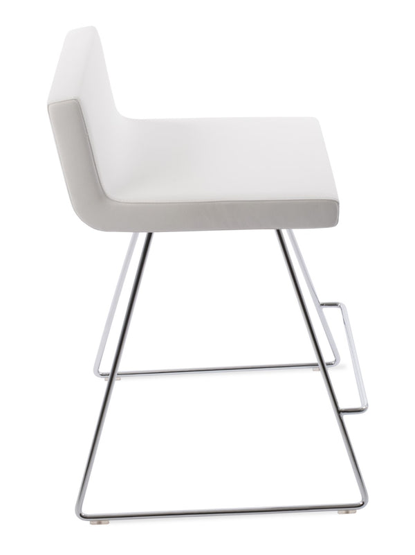 Soho Concept Dallas Wire Barstools & Counterstools - Stylish Leatherette Seating With 2-year Guarantee & High Weight Capacity Chrome,White  Soho-concept-dining-chair-11476