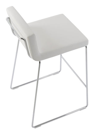 Soho Concept Dallas Wire Handle Barstools & Counterstools - Stylish Leatherette Seats With 2-year Guarantee! Chrome,White  Soho-concept-dining-chair-11492