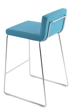 Soho Concept Dallas Wire Barstools & Counterstools - Stylish Chrome Finish, Durable Wool Fabric, 10-year Guarantee Chrome,Turquoise  Soho-concept-dining-chair-11487