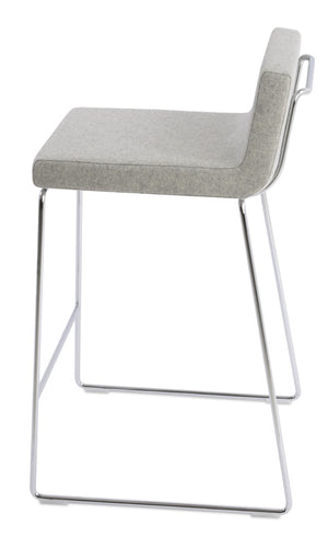 Soho Concept Dallas Wire Barstools & Counterstools - Stylish Chrome Finish, Durable Wool Fabric, 10-year Guarantee Chrome,Silver  Soho-concept-dining-chair-11486