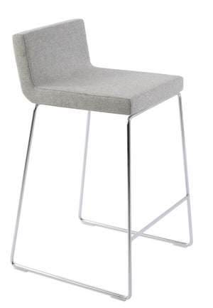Soho Concept Dallas Wire Barstools & Counterstools - Stylish Chrome Finish, Durable Wool Fabric, 10-year Guarantee Chrome,Silver  Soho-concept-dining-chair-07764