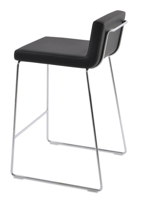 Soho Concept Dallas Wire Barstools & Counterstools - Stylish Leatherette Seating With 2-year Guarantee & High Weight Capacity Chrome,Black  Soho-concept-dining-chair-11488