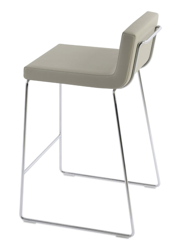 Soho Concept Dallas Wire Barstools & Counterstools - Stylish Leatherette Seating With 2-year Guarantee & High Weight Capacity Chrome,Light Grey  Soho-concept-dining-chair-11489