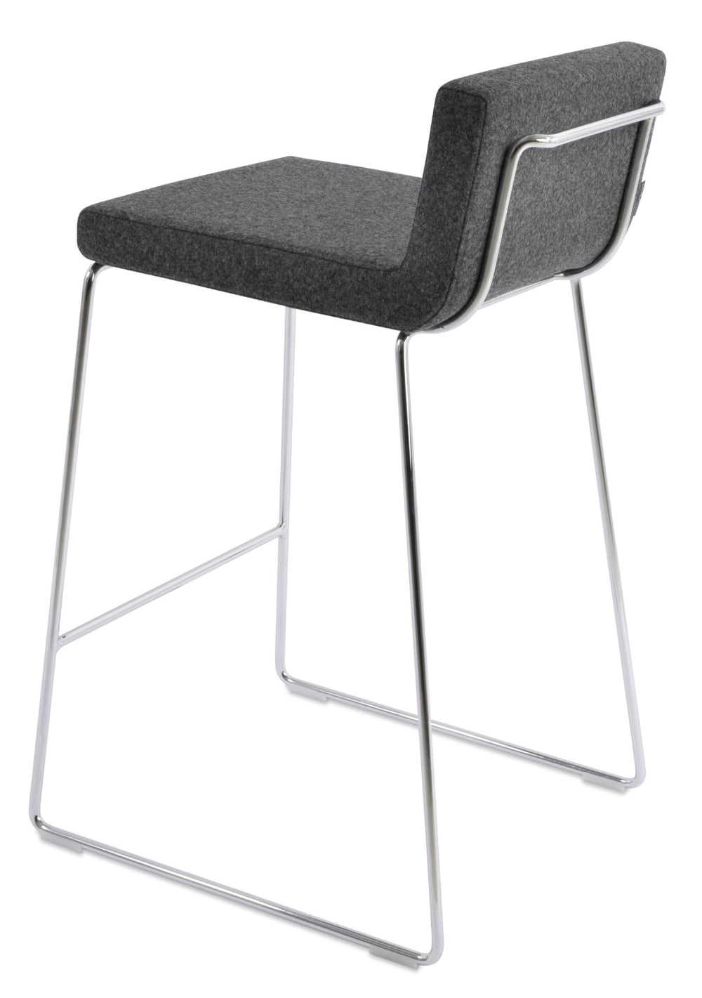 Soho Concept Dallas Wire Barstools & Counterstools - Stylish Chrome Finish, Durable Wool Fabric, 10-year Guarantee Chrome,Dark Grey  Soho-concept-dining-chair-11490