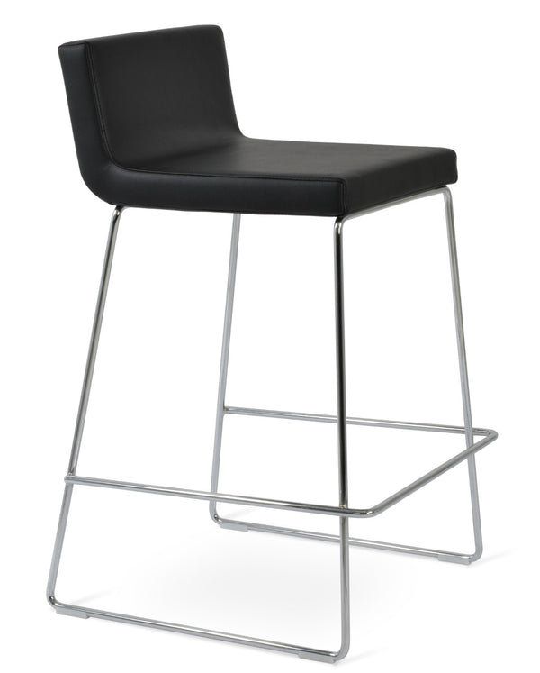 Soho Concept Dallas Wire Handle Barstools & Counterstools - Stylish Leatherette Seats With 2-year Guarantee! Chrome,Black  Soho-concept-dining-chair-11484