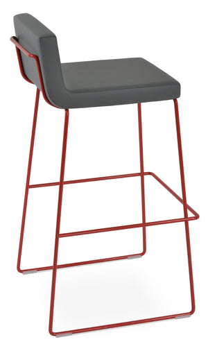 Soho Concept Dallas Wire Handle Barstools & Counterstools - Stylish Leatherette Seats With 2-year Guarantee! Red,Grey  Soho-concept-dining-chair-11493