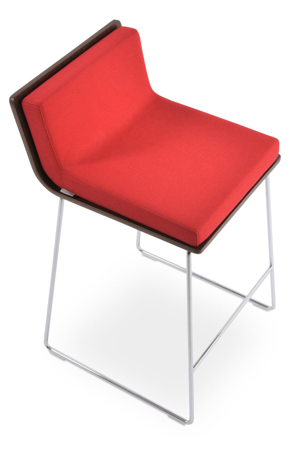 Soho Concept Dallas Wire Barstools & Counterstools – Stylish Boucle, Velvet, Nubuck Fabrics, 10-year Guarantee! Walnut,Red  Soho-concept-dining-chair-11499