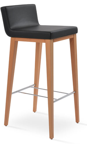 Soho Concept Dallas Wood Barstools & Counterstools - Stylish Leatherette Seating With 2-year Guarantee & Comfort Natural,Black  Soho-concept-dining-chair-11509