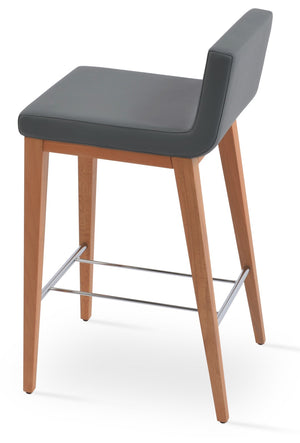 Soho Concept Dallas Wood Barstools & Counterstools - Stylish Leatherette Seating With 2-year Guarantee & Comfort Natural,Grey  Soho-concept-dining-chair-11510