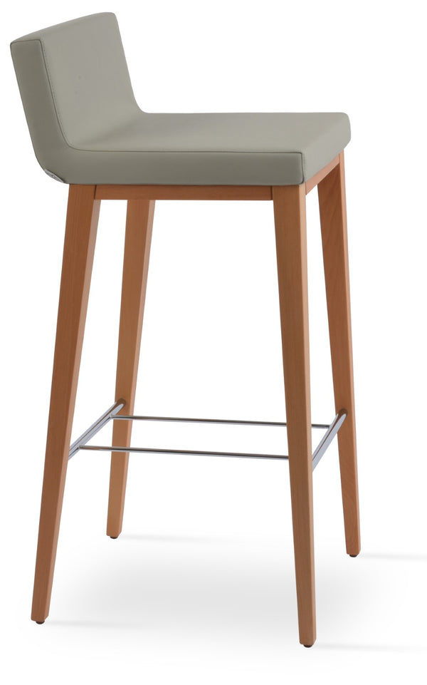 Soho Concept Dallas Wood Barstools & Counterstools - Stylish Leatherette Seating With 2-year Guarantee & Comfort Natural,Light Grey  Soho-concept-dining-chair-11511