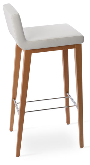 Soho Concept Dallas Wood Barstools & Counterstools - Stylish Leatherette Seating With 2-year Guarantee & Comfort Natural,White  Soho-concept-dining-chair-11512
