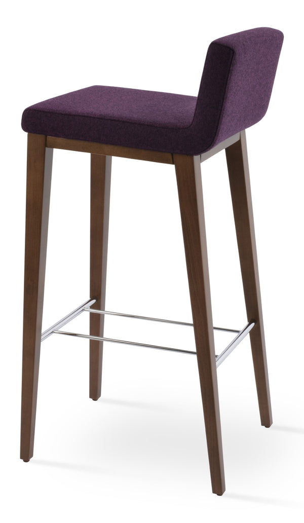 Soho Concept Dallas Wood Barstools & Counterstools - Durable Camira Blazer Wool, 10-year Warranty, Elegant Design Walnut  Soho-concept-dining-chair-11513