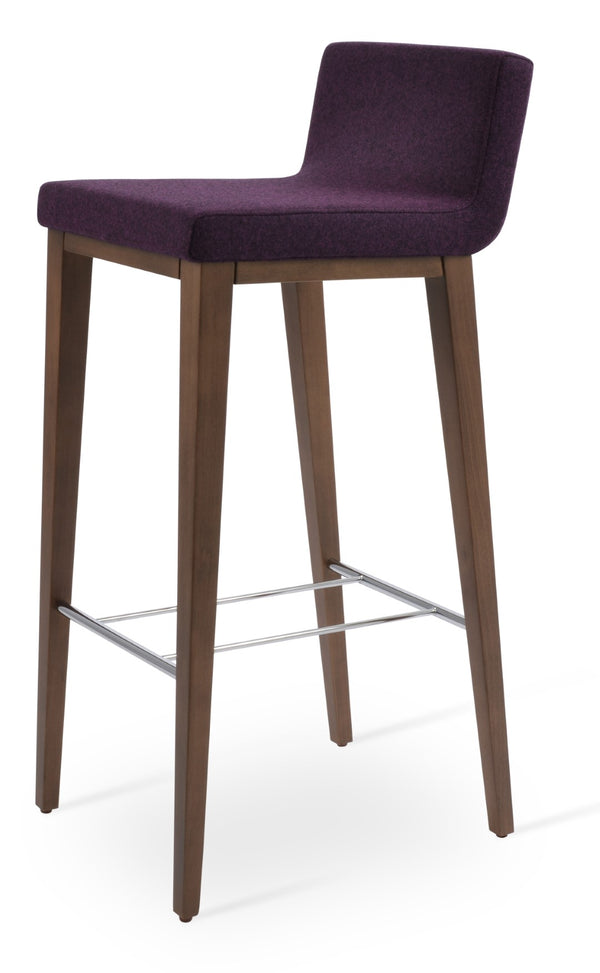 Soho Concept Dallas Wood Barstools & Counterstools - Durable Camira Blazer Wool, 10-year Warranty, Elegant Design Walnut  Soho-concept-dining-chair-07768