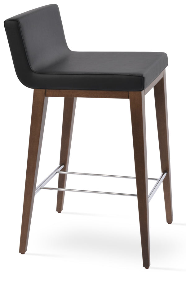 Soho Concept Dallas Wood Barstools & Counterstools - Stylish Leatherette Seating With 2-year Guarantee & Comfort Walnut,Black  Soho-concept-dining-chair-11514