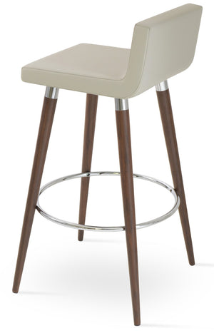 Soho Concept Dallas Wood Barstools & Counterstools - Stylish Leatherette Seating With 2-year Guarantee & Comfort Walnut,Light Grey  Soho-concept-dining-chair-11515