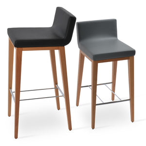 Soho Concept Dallas Wood Barstools & Counterstools - Stylish Leatherette Seating With 2-year Guarantee & Comfort Natural,Grey,Black  Soho-concept-dining-chair-11505