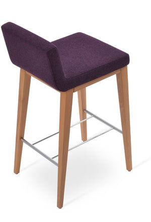 Soho Concept Dallas Wood Barstools & Counterstools - Ergonomic Design, Durable Camira Fabric, 10-year Warranty Natural  Soho-concept-dining-chair-11518