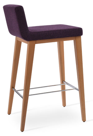 Soho Concept Dallas Wood Barstools & Counterstools - Durable Camira Blazer Wool, 10-year Warranty, Elegant Design Natural  Soho-concept-dining-chair-07771