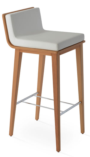 Soho Concept Dallas Wood Barstools & Counterstools - Stylish Leatherette Seating With 2-year Guarantee & Comfort Natural,White  Soho-concept-dining-chair-11503