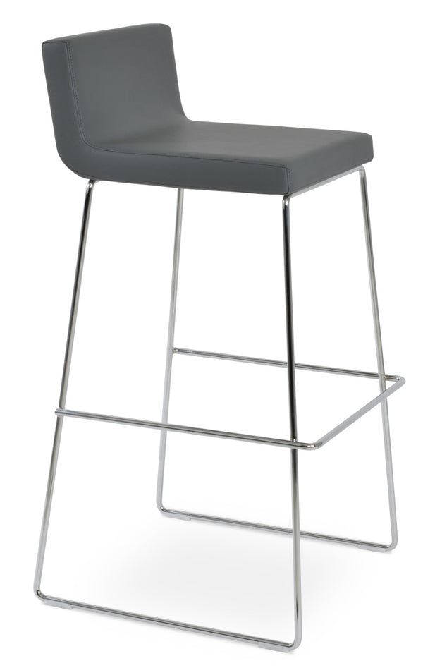 Soho Concept Dallas-pl Modern Handle Barstools & Counterstools - Stylish Plywood & Leatherette, Chrome Shine Chrome,Grey  Soho-concept-dining-chair-07732