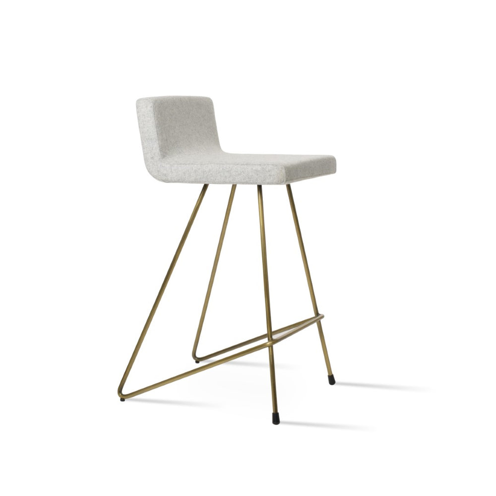 Soho Concept Dallas Cat Stools - Stylish Bar & Counter Seating With Chrome Base, Wool Upholstery, 10-year Warranty Bronze,Dark Grey  Soho-concept-dining-chair-07745